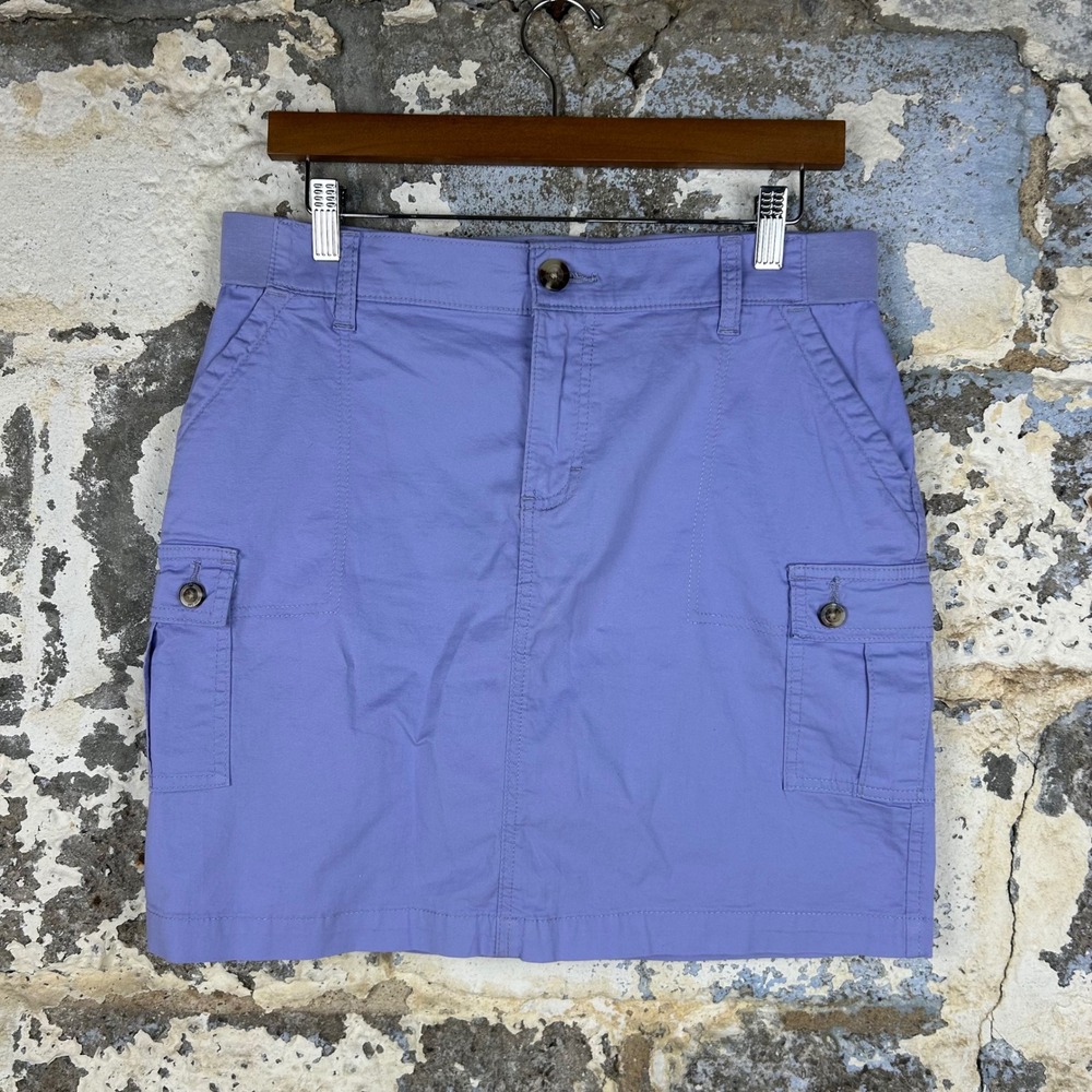 Lee Cargo Skort Purple Utility Mini Built-in Shorts Womens M